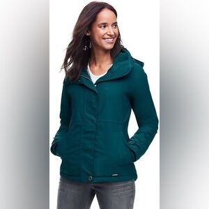 Lands’ End Women's Classic Squall Waterproof Insulated Parka Size XS Teal Winter
